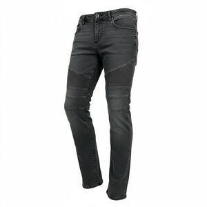 Rogue Moto Biker Jeans Size 30 Gray‎ Wash Slim Fit Ribbed Detail Denim Pants